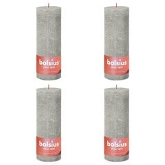 Bolsius cilindriskas sveces Shine, 6 gab., 190x68 mm, smilšpelēkas цена и информация | Подсвечники, свечи | 220.lv