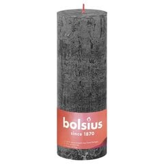 Bolsius cilindriskas sveces Shine, 6 gab., 190x68 mm, vētras pelēkas цена и информация | Подсвечники, свечи | 220.lv