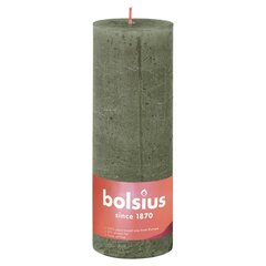 Bolsius cilindriskas sveces Shine, 6 gab., 190x68 mm, olīvu zaļas cena un informācija | Sveces un svečturi | 220.lv