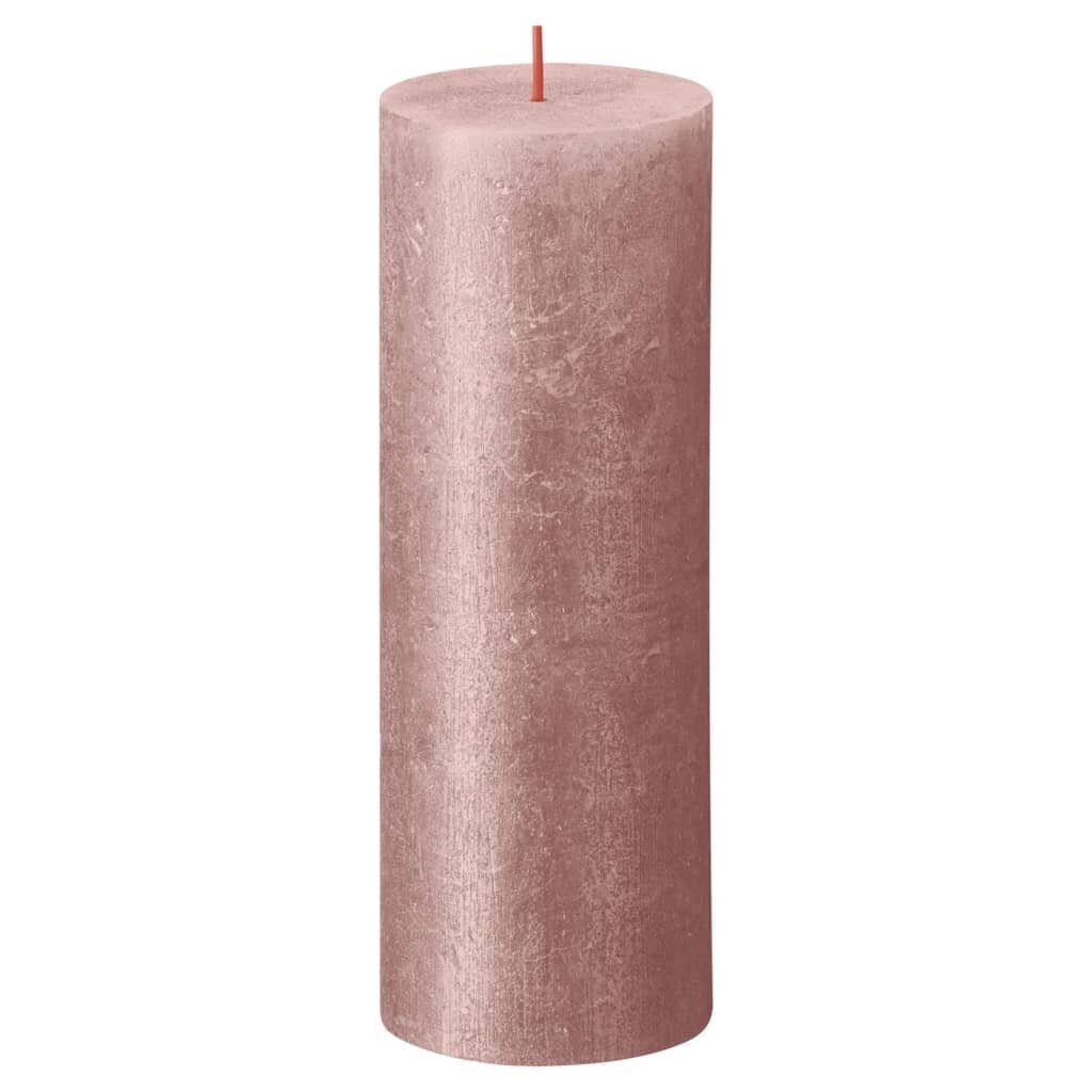 Bolsius cilindriskas sveces Shimmer, 6 gab., 190x68 mm, rozā цена и информация | Sveces un svečturi | 220.lv