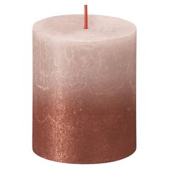 Bolsius cilindriskas sveces Sunset, 6 gab., 80x68 mm, rozā, dzintara cena un informācija | Sveces un svečturi | 220.lv