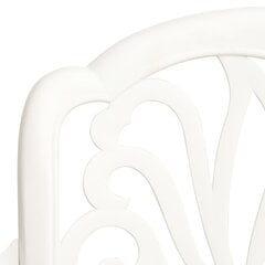 vidaXL 5-daļīgs bistro mēbeļu komplekts, liets alumīnijs, balts цена и информация | Комплекты уличной мебели | 220.lv