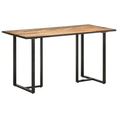 vidaXL virtuves galds, 140 cm, neapstrādāts mango koks cena un informācija | Virtuves galdi, ēdamgaldi | 220.lv