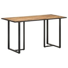 vidaXL virtuves galds, 140 cm, neapstrādāts mango koks cena un informācija | Virtuves galdi, ēdamgaldi | 220.lv