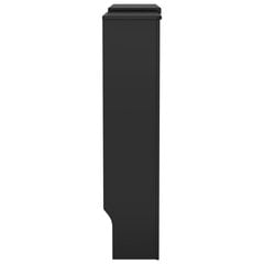 vidaXL radiatora pārsegs, melns MDF, 205 cm cena un informācija | Kamīnu un krāšņu aksesuāri | 220.lv