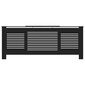 vidaXL radiatora pārsegs, melns MDF, 205 cm цена и информация | Kamīnu un krāšņu aksesuāri | 220.lv