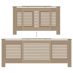vidaXL radiatora pārsegs, MDF, 205 cm цена и информация | Принадлежности для отопительного оборудования | 220.lv