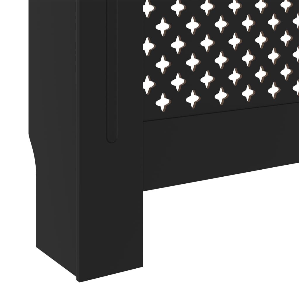 vidaXL radiatora pārsegs, melns MDF, 205 cm cena un informācija | Kamīnu un krāšņu aksesuāri | 220.lv