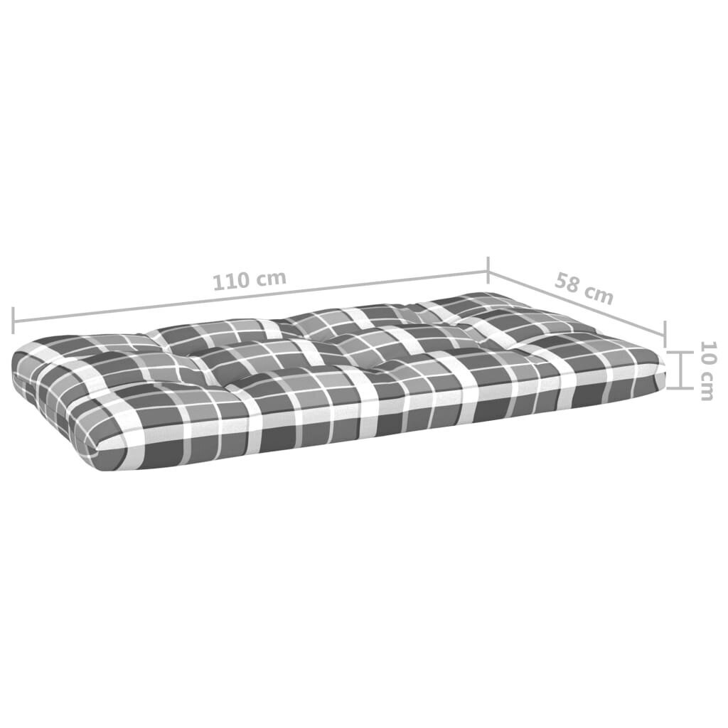 vidaXL 6-daļīgs palešu atpūtas mēbeļu komplekts ar matračiem, priede cena un informācija | Dārza mēbeļu komplekti | 220.lv