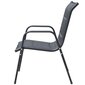 vidaXL dārza krēsli, 2 gab., tērauds, tekstilēns, melni цена и информация | Dārza krēsli | 220.lv