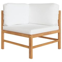 Trīsvietīgs dārza dīvāns vidaXL, krēmkrāsas spilveni cena un informācija | Dārza krēsli | 220.lv