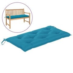 vidaXL dārza sola matracis, 110x50x7 cm, gaiši zils audums cena un informācija | Krēslu paliktņi | 220.lv