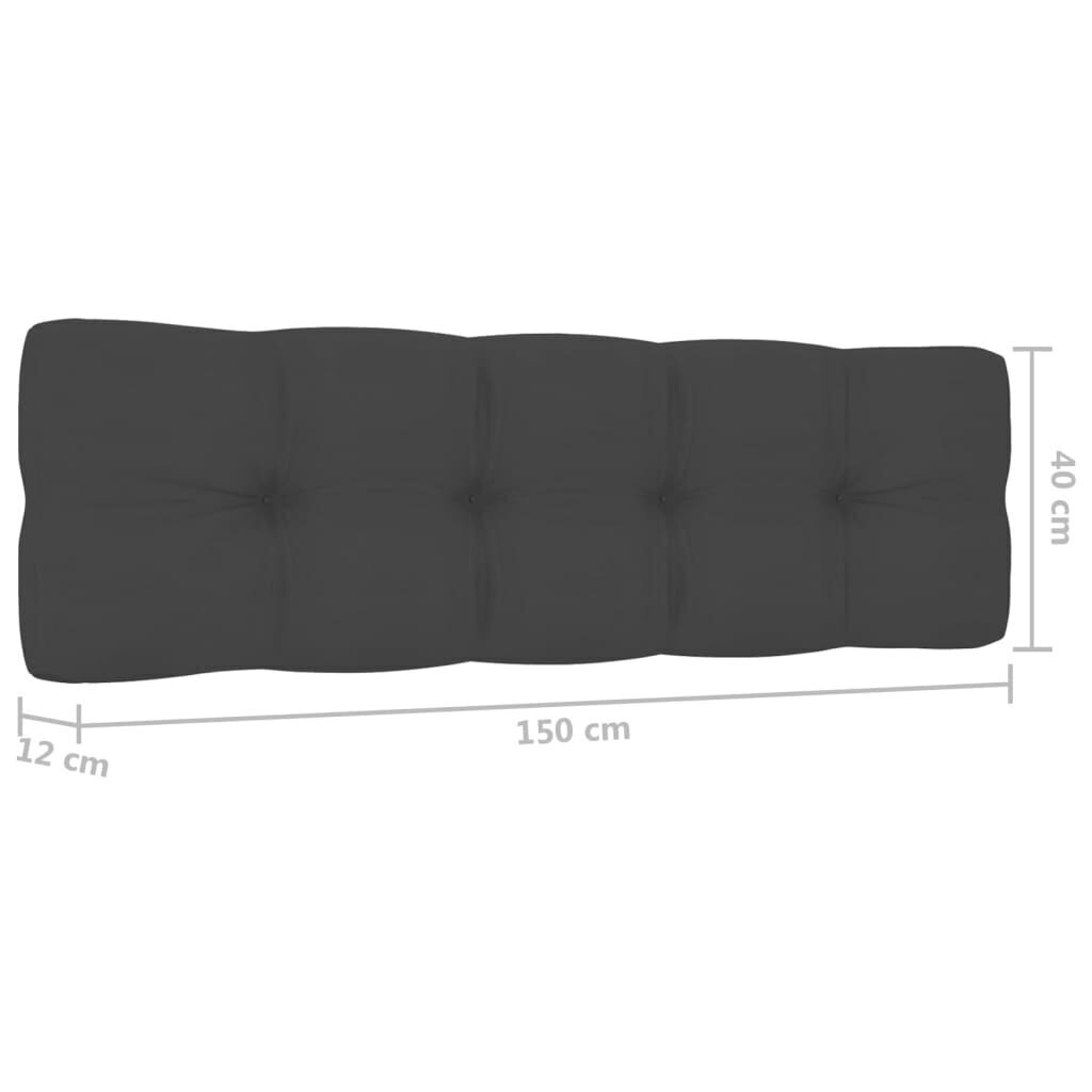 vidaXL palešu dīvānu matrači, 2 gab., antracītpelēki cena un informācija | Krēslu paliktņi | 220.lv