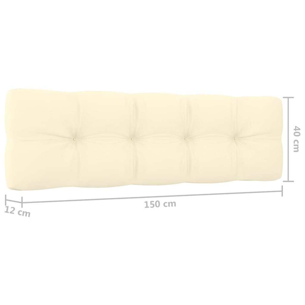 vidaXL palešu dīvānu matrači, 2 gab., krēmkrāsas cena un informācija | Krēslu paliktņi | 220.lv