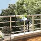 vidaXL balkona galdiņš, melns, 60x40 cm, tērauds cena un informācija | Dārza galdi | 220.lv