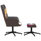 vidaXL šūpuļkrēsls ar kāju balstu, tekstilmozaīkas audums cena un informācija | Atpūtas krēsli | 220.lv