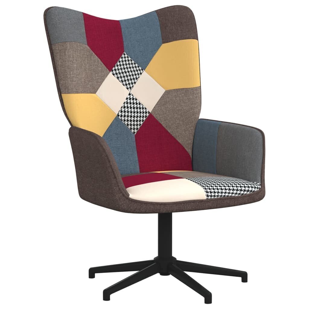 vidaXL šūpuļkrēsls ar kāju balstu, tekstilmozaīkas audums цена и информация | Atpūtas krēsli | 220.lv