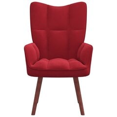vidaXL atpūtas krēsls, vīnsarkans samts cena un informācija | Atpūtas krēsli | 220.lv