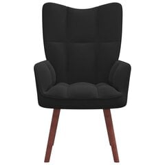 Кресло, черная бархатная отделка, черная древесина цена и информация | Кресла для отдыха | 220.lv
