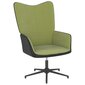 vidaXL atpūtas krēsls ar kāju balstu, gaiši zaļš, samts un PVC цена и информация | Atpūtas krēsli | 220.lv