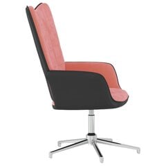 vidaXL atpūtas krēsls, rozā, samts un PVC цена и информация | Кресла для отдыха | 220.lv
