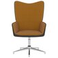 vidaXL atpūtas krēsls, brūns, samts un PVC cena un informācija | Atpūtas krēsli | 220.lv