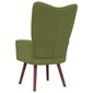 vidaXL atpūtas krēsls, gaiši zaļš samts cena un informācija | Atpūtas krēsli | 220.lv