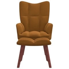 Кресло с откидной спинкой и подставкой для ног, коричневое цена и информация | Кресла в гостиную | 220.lv