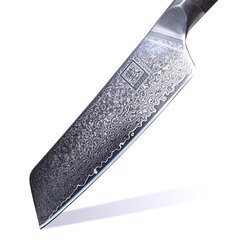 Японский нож из дамасской стали Oleio Zayiko, Profi, Santoku, 16 см цена и информация | Ножи и аксессуары для них | 220.lv