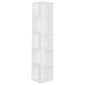 vidaXL stūra skapītis, balts, 33x33x164,5 cm, kokskaidu plātne цена и информация | Skapīši viesistabai | 220.lv