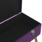 vidaXL sols ar kasti, 80 cm, violets samts cena un informācija | Apavu skapji, apavu plaukti, priekšnama soliņi | 220.lv