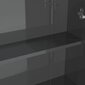 vidaXL vannasistabas skapītis ar spoguli, 60x15x75 cm, pelēka, MDF cena un informācija | Vannas istabas skapīši | 220.lv