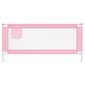vidaXL bērnu gultas aizsargbarjera, rozā, 200x25 cm, audums cena un informācija | Bērnu drošības preces | 220.lv