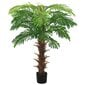 vidaXL mākslīgā cikas palma ar podiņu, 140 cm, zaļa cena un informācija | Mākslīgie ziedi | 220.lv