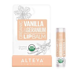 Бальзам для губ Alteya Organic Vanilla - Geranium, 4.5 г цена и информация | Помады, бальзамы, блеск для губ | 220.lv