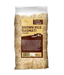 Brūnie basmati rīsi Smart Organic, 500 g cena un informācija | Putraimi, pārslas, putras | 220.lv