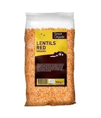 Sarkanās lēcas Smart Organic, 500 g cena un informācija | Putraimi, pārslas, putras | 220.lv