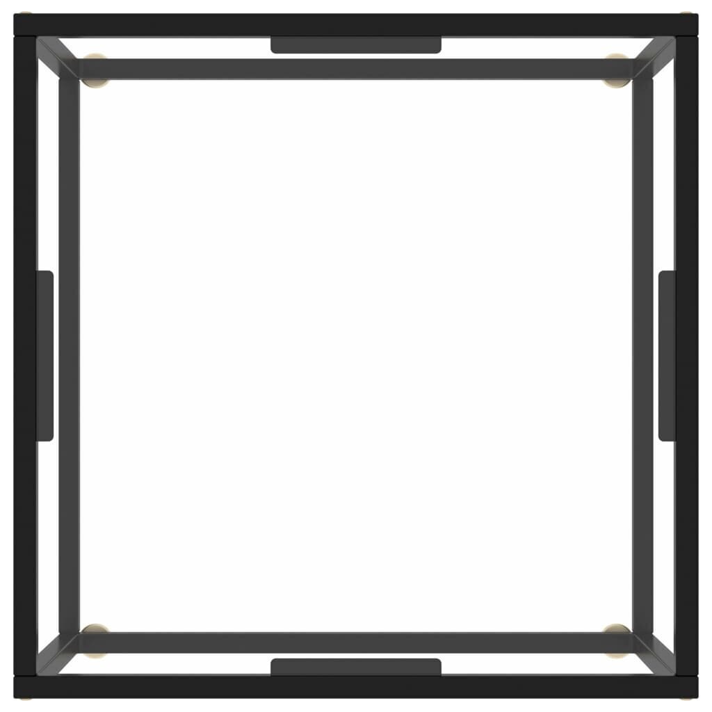 vidaXL kafijas galdiņš, melns, 60x60x35 cm, rūdīts stikls цена и информация | Žurnālgaldiņi | 220.lv