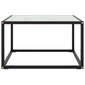 vidaXL kafijas galdiņš, 60x60x35 cm, melnbalts marmora raksts, stikls цена и информация | Žurnālgaldiņi | 220.lv