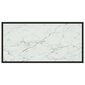 vidaXL kafijas galdiņš, 100x50x35 cm, melnbalta marmora raksta stikls cena un informācija | Žurnālgaldiņi | 220.lv
