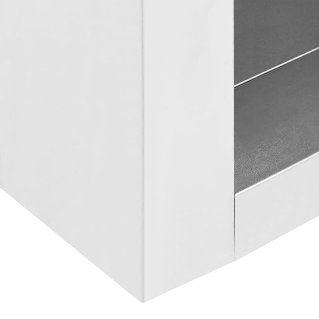 vidaXL virtuves sienas skapis, 90x40x50 cm, nerūsējošs tērauds cena un informācija | Virtuves skapīši | 220.lv