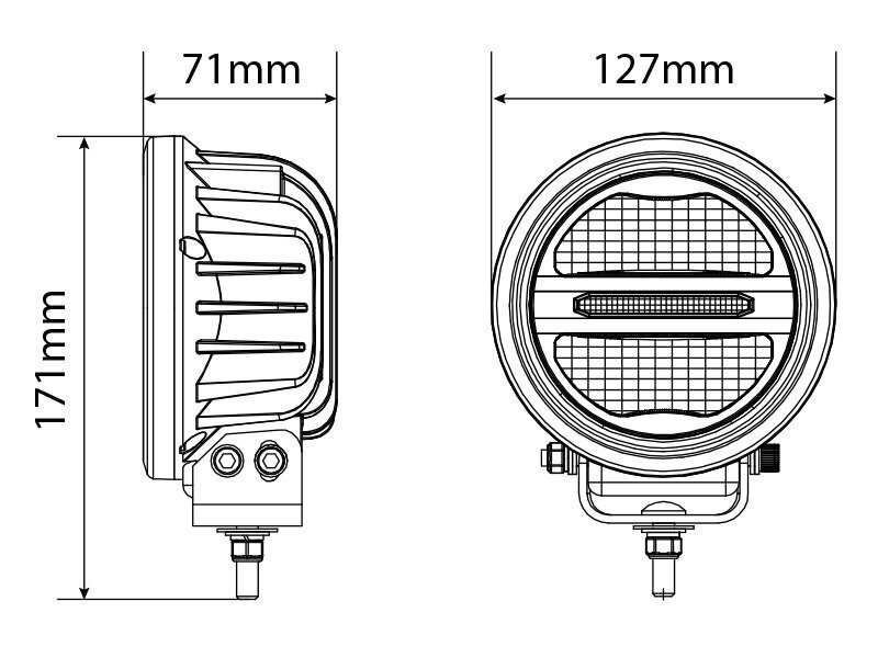 Tālās gaismas Optibeam Savage 5 ar stāvgaismu 25W 9-36V Ref.30 2000lm R112 R10 R7 цена и информация | Automašīnu spoguļi, restes, lukturi | 220.lv