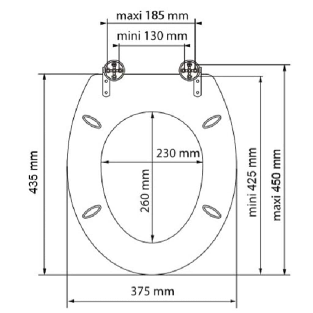 SCHÜTTE tualetes poda sēdeklis DARK WOOD, lēnā aizvēršanās, MDF цена и информация | Piederumi tualetes podiem un bidē | 220.lv