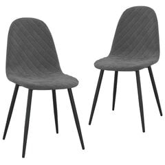 Обеденные стулья, 2 шт., тёмно-серые  цена и информация | Стулья для кухни и столовой | 220.lv