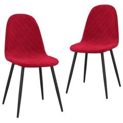 Обеденные стулья, 2 шт., красные цена и информация | Стулья для кухни и столовой | 220.lv