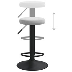 Барные стулья, 2шт, светло-серые, бархат цена и информация | Стулья для кухни и столовой | 220.lv