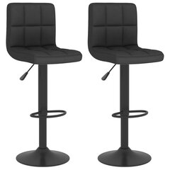 Полосатые барные стулья, черные, 2 шт. цена и информация | Стулья для кухни и столовой | 220.lv