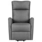 vidaXL masāžas krēsls, paceļams, gaiši pelēks audums cena un informācija | Atpūtas krēsli | 220.lv