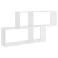 vidaXL sienas plaukts, spīdīgi balts, 100x18x53 cm, skaidu plāksne цена и информация | Plaukti | 220.lv