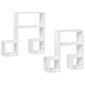 vidaXL sienas plaukti, 2 gab., 50x15x50 cm, balti, skaidu plāksne цена и информация | Plaukti | 220.lv